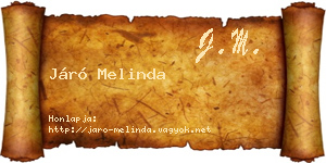 Járó Melinda névjegykártya