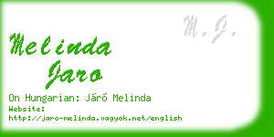 melinda jaro business card