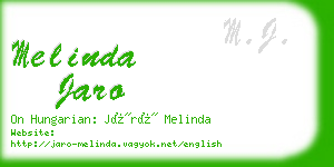 melinda jaro business card